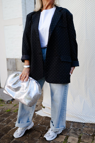 DEAN SEQUIN BLAZER NAVY