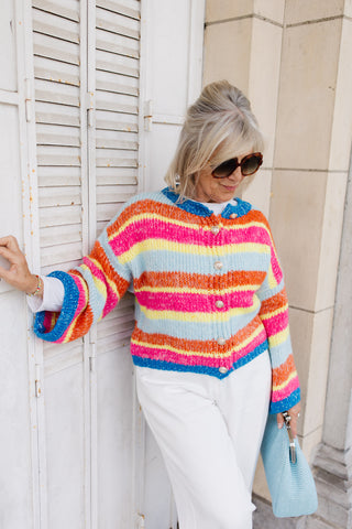 MAX STRIPED GILET BRIGHT COLORS