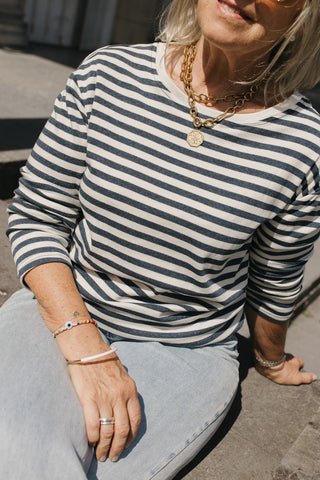 BASIC LONG SLEEVE STRIPED T-SHIRT