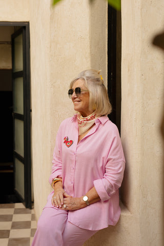 NOEMI LINEN BLOUSE PINK