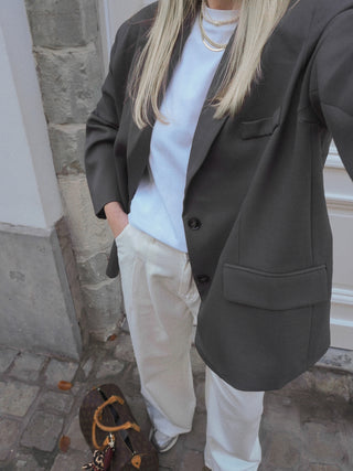 BECKY BLAZER GREY