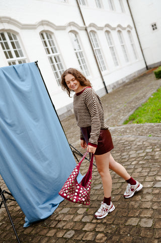 ROMY KNIT STRIPES BROWN