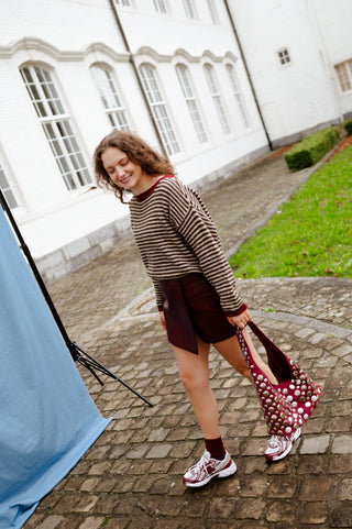 ROMY KNIT STRIPES BROWN