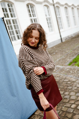 ROMY KNIT STRIPES BROWN