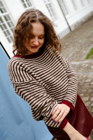 ROMY KNIT STRIPES BROWN