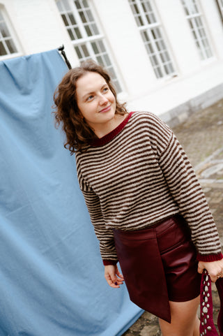 ROMY KNIT STRIPES BROWN