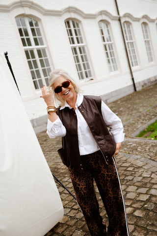 VINNIE LEATHER JACKET BROWN