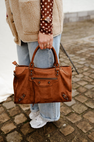 SUKI SUEDE BAG CAMEL