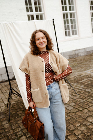 ALBA TEDDY JACKET BEIGE