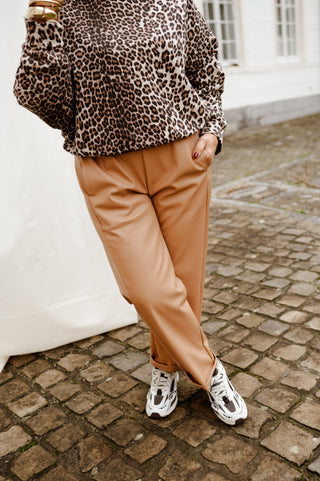 MILO LEATHER TROUSERS CAMEL