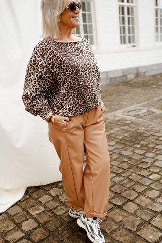 MILO LEATHER TROUSERS CAMEL