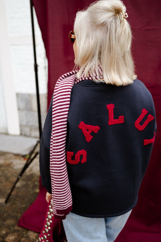 BILLIE SWEATER NAVY 'SALUT'