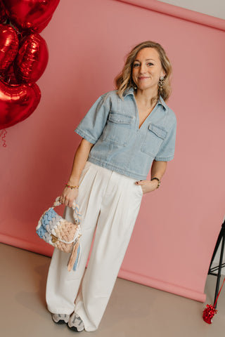 TESS WHITE TROUSERS