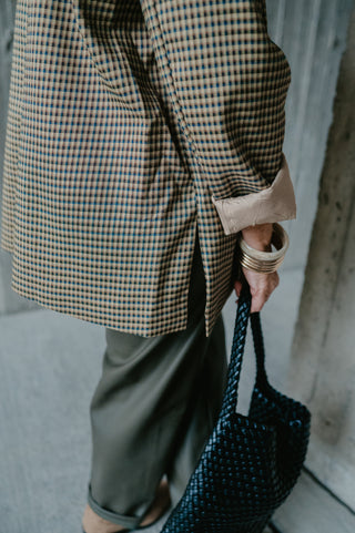 ELLIE BLAZER CHECKERED GREEN
