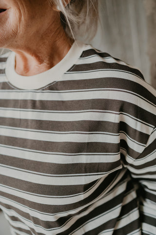 AMBER T-SHIRT STRIPES KHAKI
