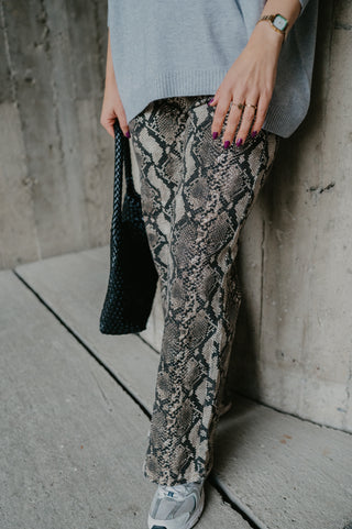 AMY TROUSERS SNAKEPRINT