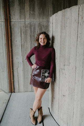 FENNA SKIRT BURGUNDY