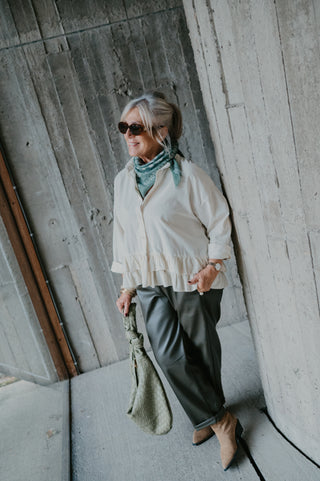 NANOU CORDUROY BLOUSE ECRU