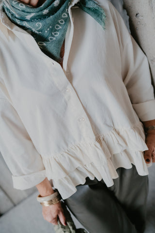 NANOU CORDUROY BLOUSE ECRU