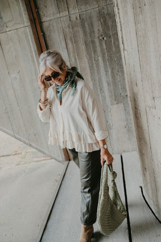 NANOU CORDUROY BLOUSE ECRU