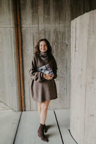 VIOLA KNIT DRESS BROWN