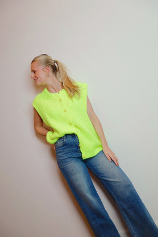 ALINA GILET NEON GREEN/YELLOW