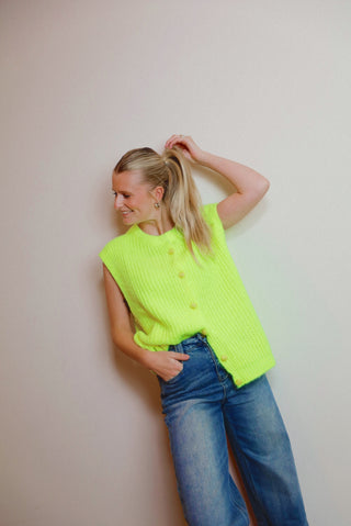 ALINA GILET NEON GREEN/YELLOW