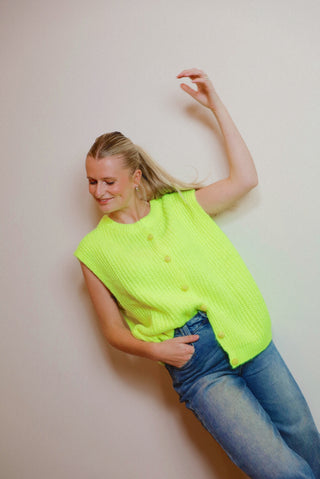 ALINA GILET NEON GREEN/YELLOW