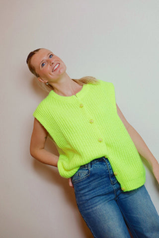 ALINA GILET NEON GREEN/YELLOW