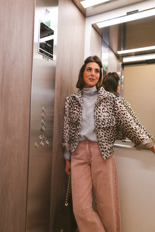 WINNIE LEOPARD BOMBER JACKET