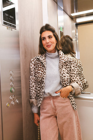 WINNIE LEOPARD BOMBER JACKET