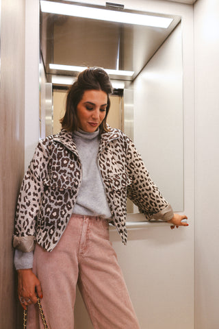 WINNIE LEOPARD BOMBER JACKET