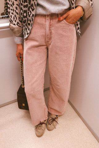 ELODIE CORDUROY TROUSERS PINK