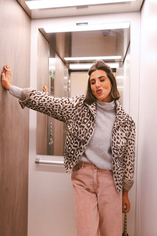 WINNIE LEOPARD BOMBER JACKET