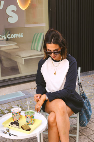 LILY LONGSLEEVE NAVY/WHITE
