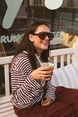 ROMY LONGSLEEVE STRIPES BURGUNDY