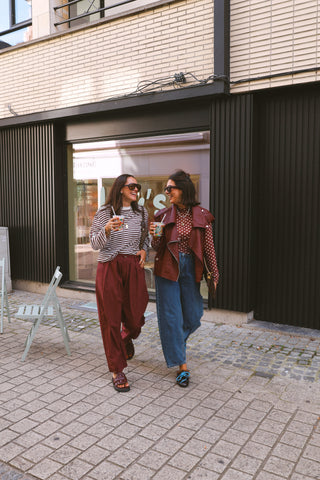 NONA TROUSERS BURGUNDY