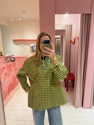 ELLIE BLAZER CHECKERED GREEN/NAVY
