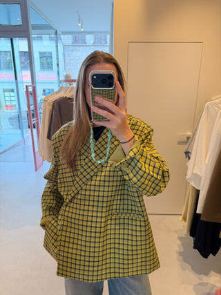 ELLIE BLAZER CHECKERED GREEN/NAVY