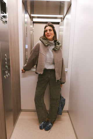 ELODIE CORDUROY TROUSERS KHAKI