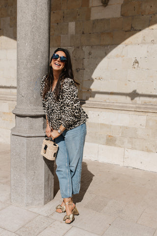 STEVIE LEOPARD BLOUSE