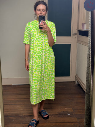 ARCHIVE SALE TREASURE LEOPARD DRESS GREEN