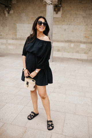 GRACE SHORT OFF-SHOULDER DRESS