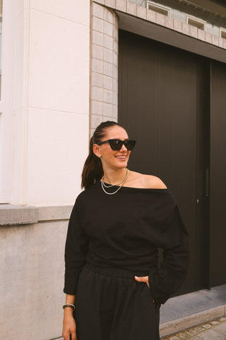 LOWIE OFF SHOULDER TOP BLACK