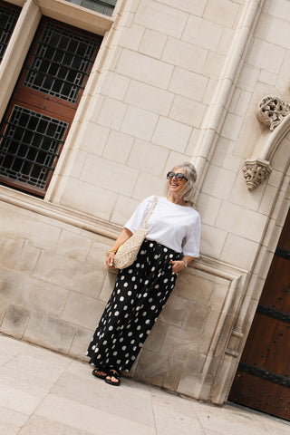 REY DOT TROUSERS BLACK / WHITE