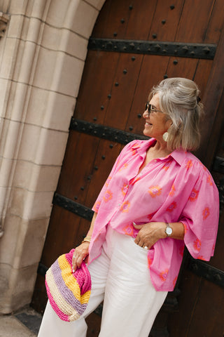 JENNY FLOWER BLOUSE PINK