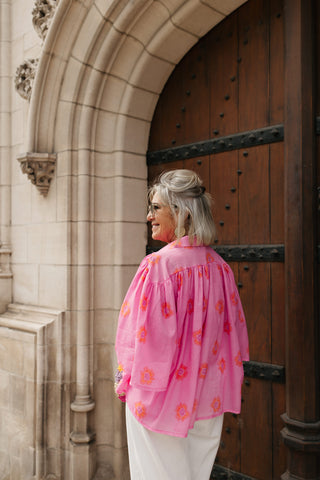 JENNY FLOWER BLOUSE PINK