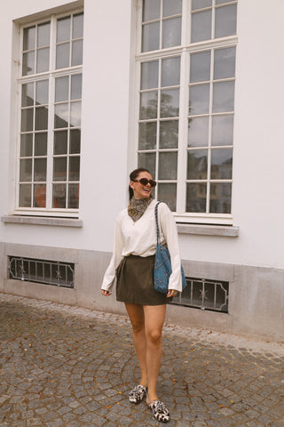 INEZ BANDANA SCARF KHAKI