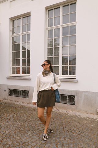 INEZ BANDANA SCARF KHAKI