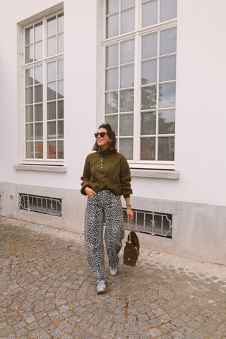BLAKE LEOPARD JEANS KHAKI